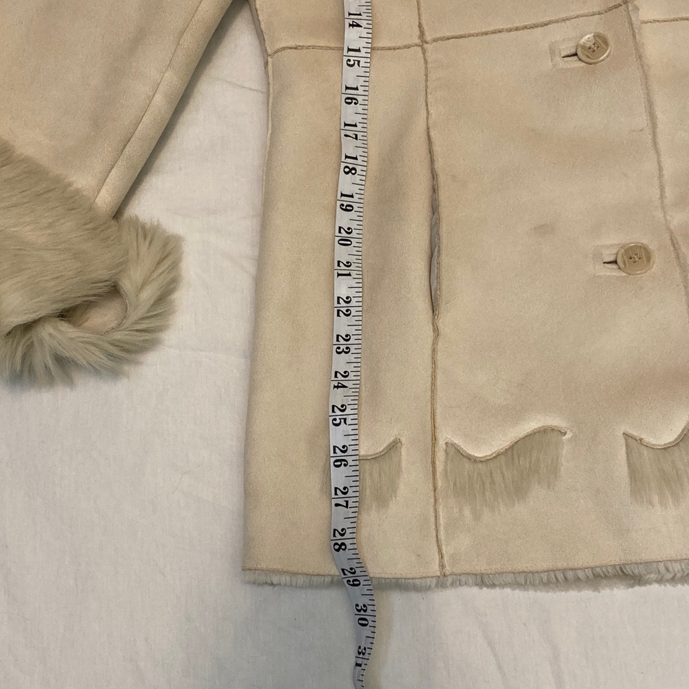 Novelti Cream Faux Fur Trim Coat - Picture 13 of 16